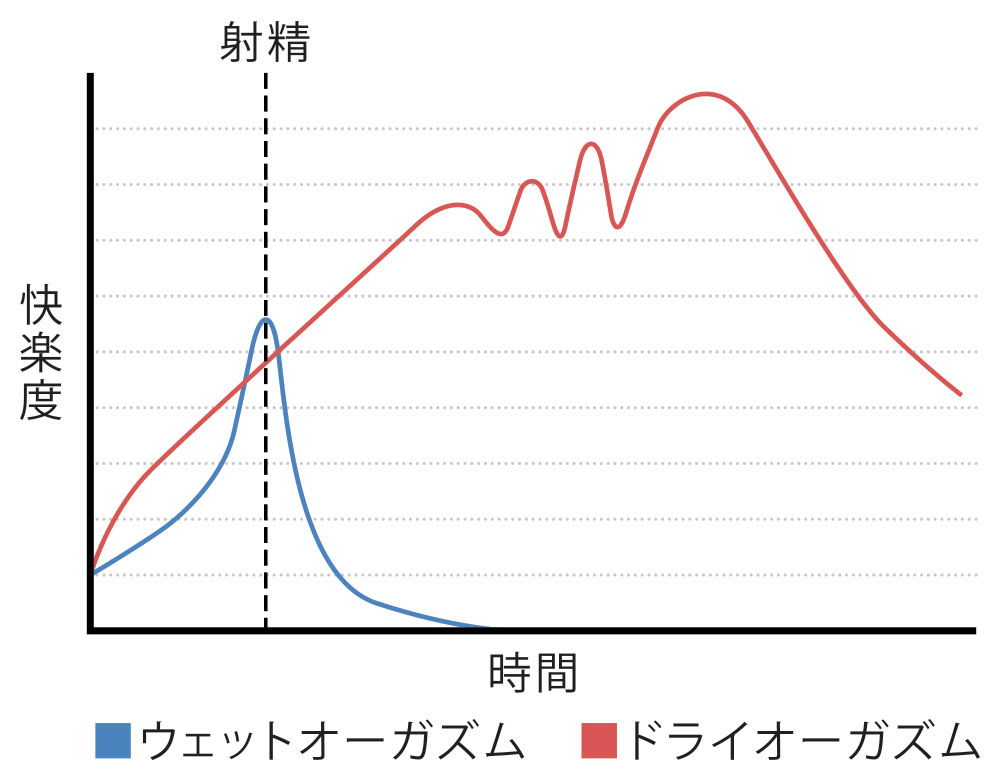 ドライオーガズムとウェットオーガズムの違い